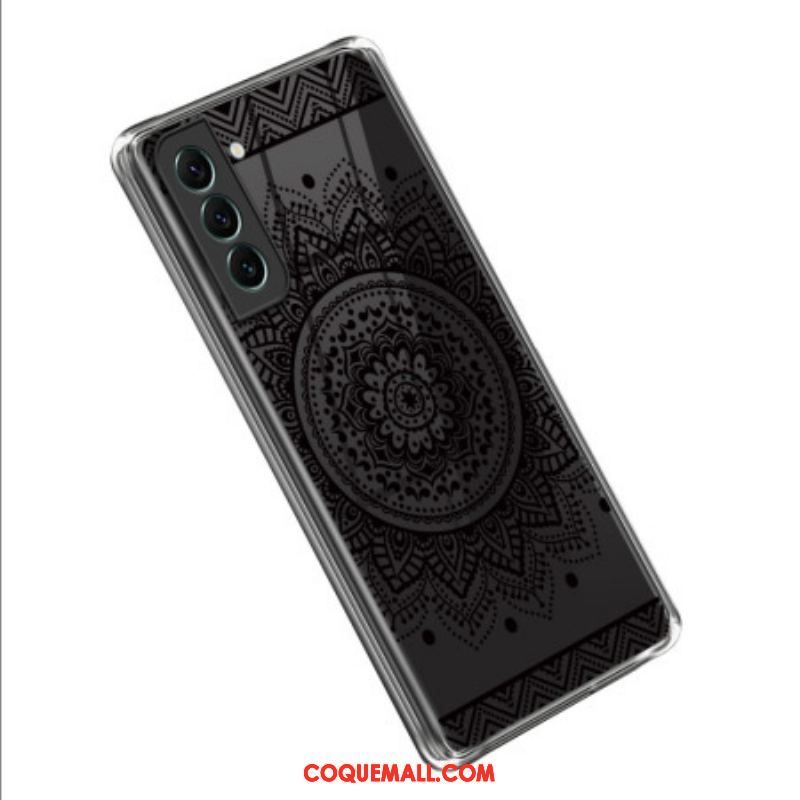 Coque Samsung Galaxy S23 5G Transparente Mandala Noir