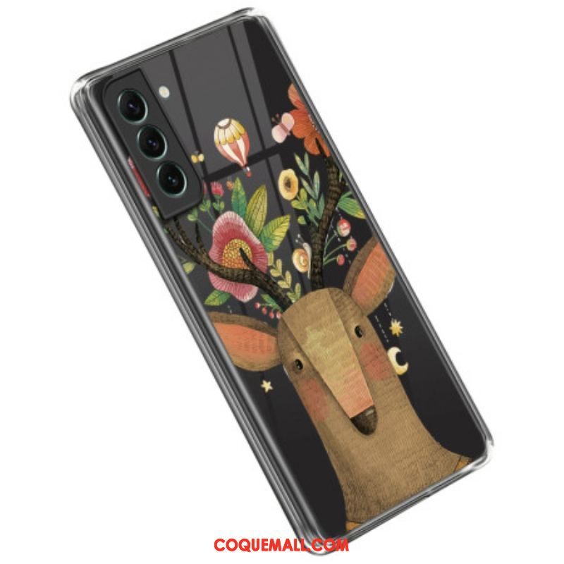 Coque Samsung Galaxy S23 Plus 5G Transparente Cerf Tribal