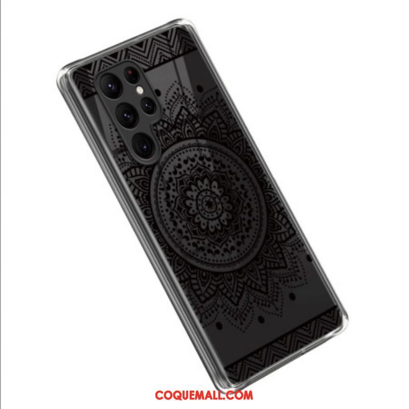 Coque Samsung Galaxy S23 Ultra 5G Mandala Noir