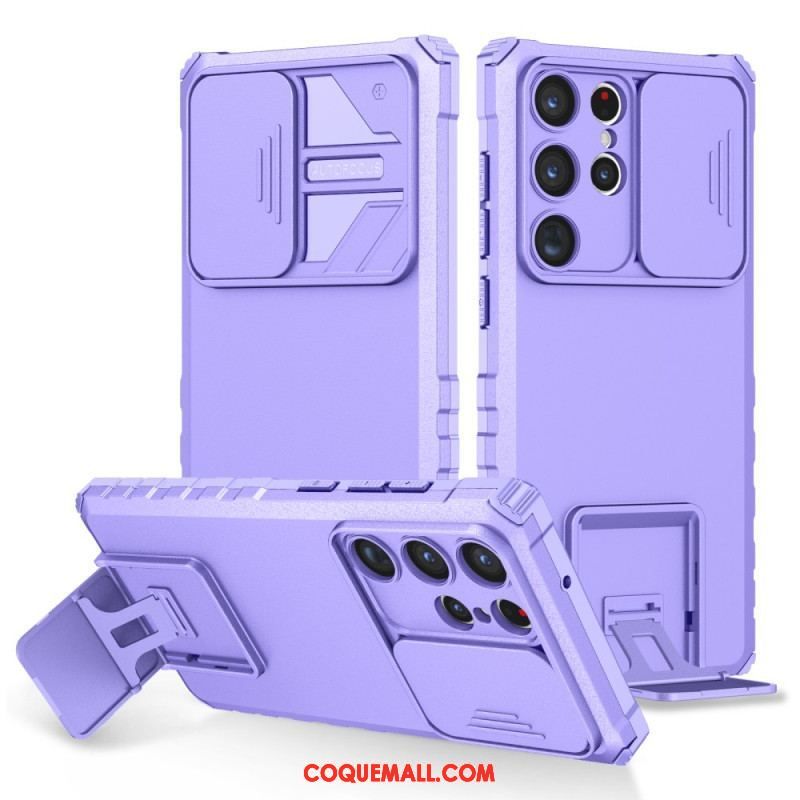 Coque Samsung Galaxy S23 Ultra 5G Protège Appareil Photo avec Support