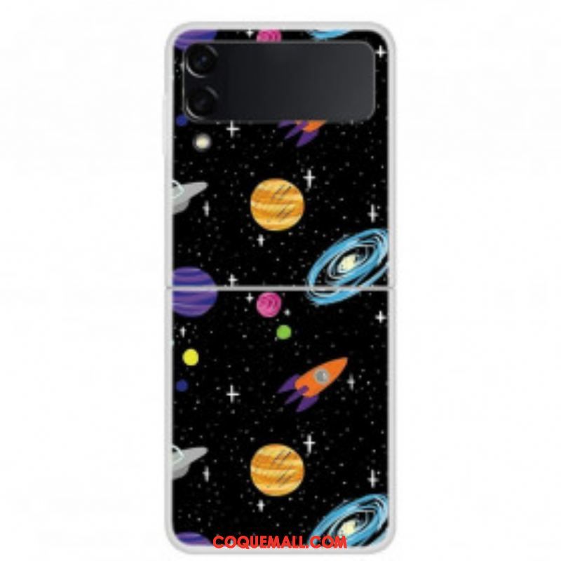 Coque Samsung Galaxy Z Flip 3 5G Planète Galaxie