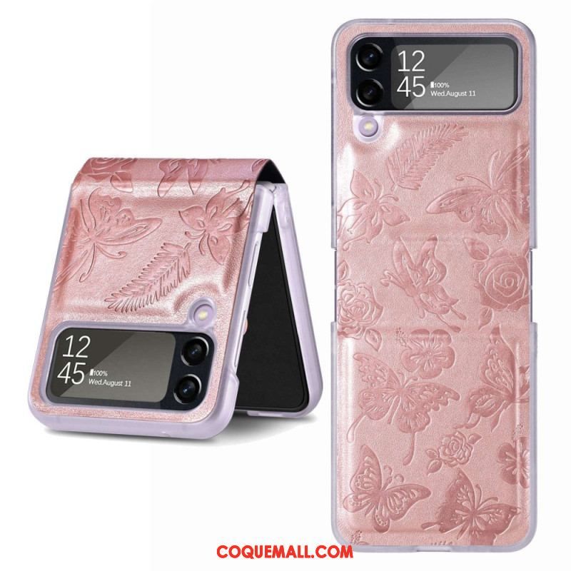 Coque Samsung Galaxy Z Flip 4 Papillon la Nuit