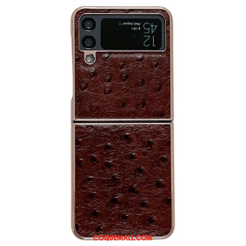 Coque Samsung Galaxy Z Flip 4 Style Autruche