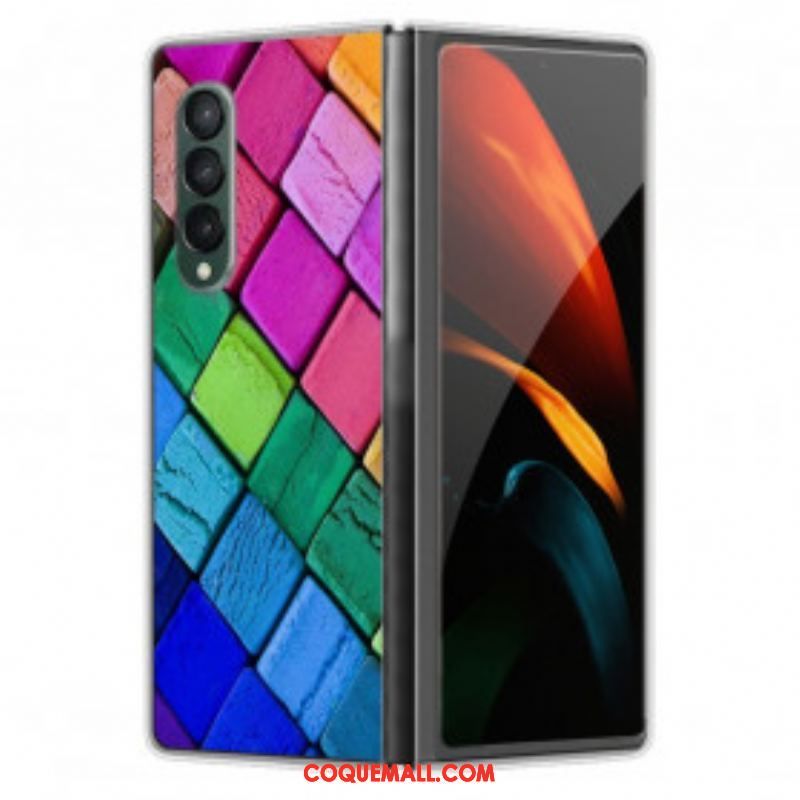 Coque Samsung Galaxy Z Fold 3 5G Cubes Colorés