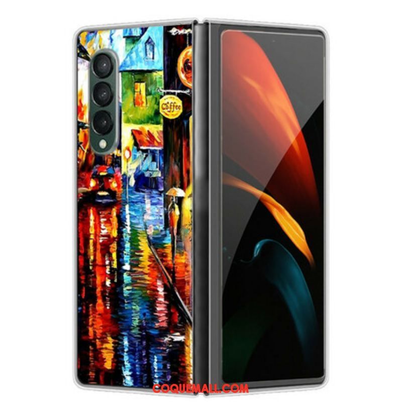 Coque Samsung Galaxy Z Fold 3 5G Peinture de Café