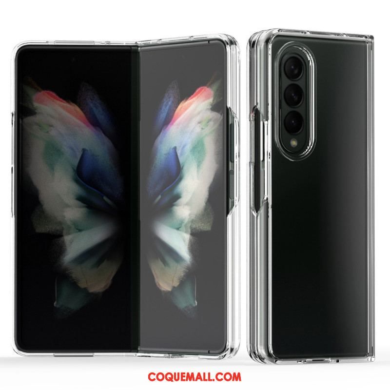 Coque Samsung Galaxy Z Fold 3 5G Transparente Rebords Colorés