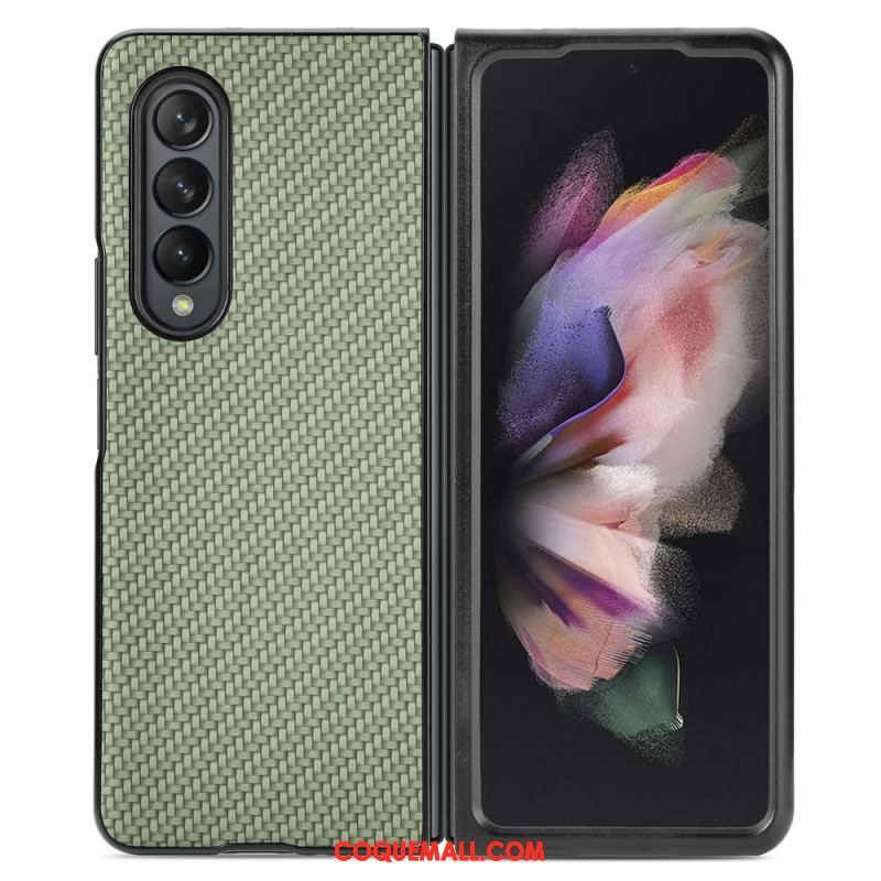 Coque Samsung Galaxy Z Fold 4 Fibre de Carbone Effet Tissé