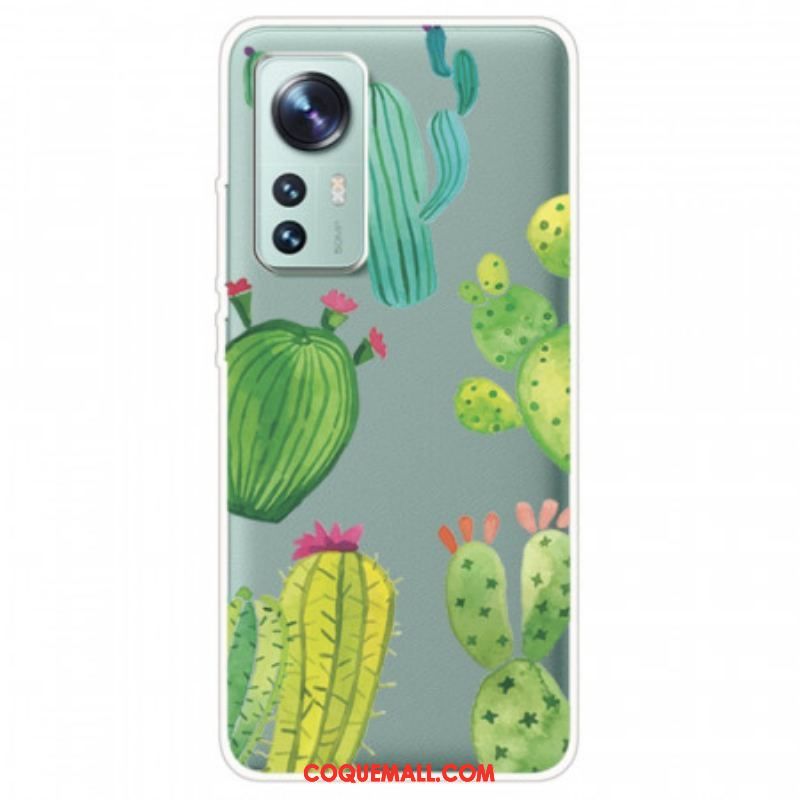 Coque  Xiaomi 12 / 12X  Cactus Aquarelle