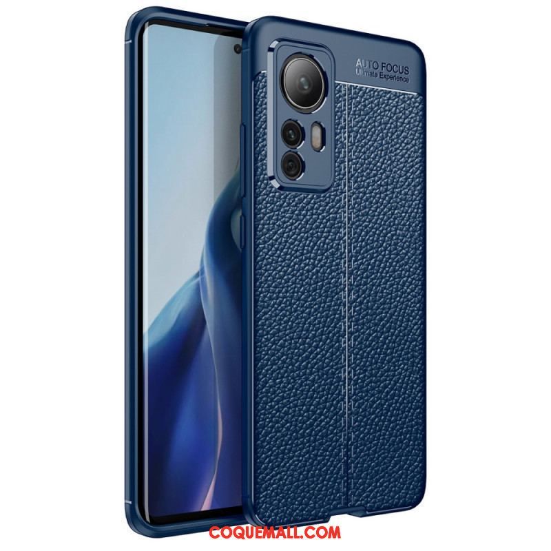 Coque  Xiaomi 12 / 12X Effet Cuir Litchi Double Line