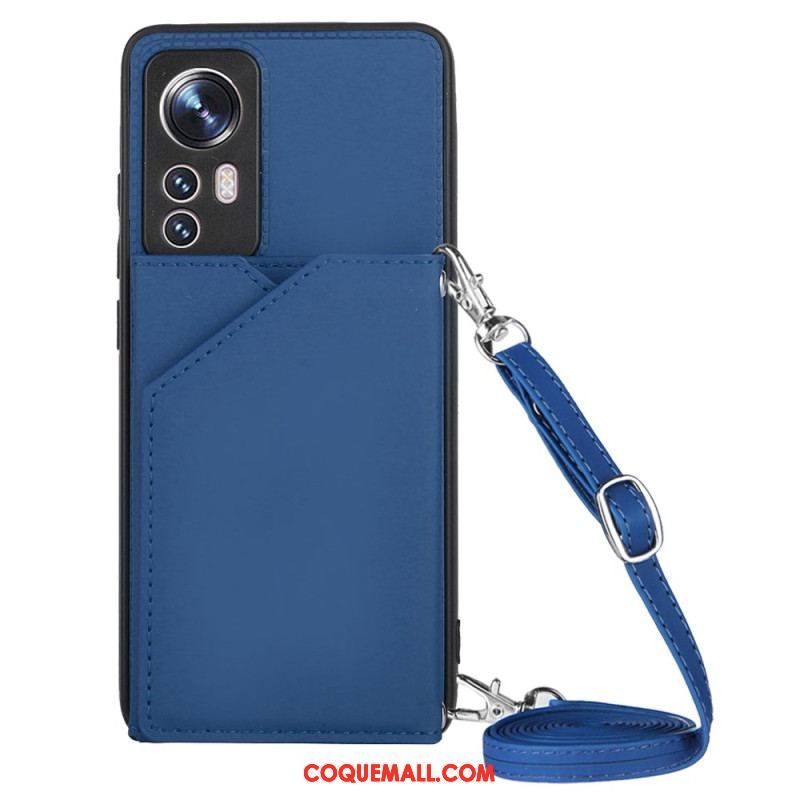 Coque Xiaomi 12 / 12X Porte-cartes et Bandoulière