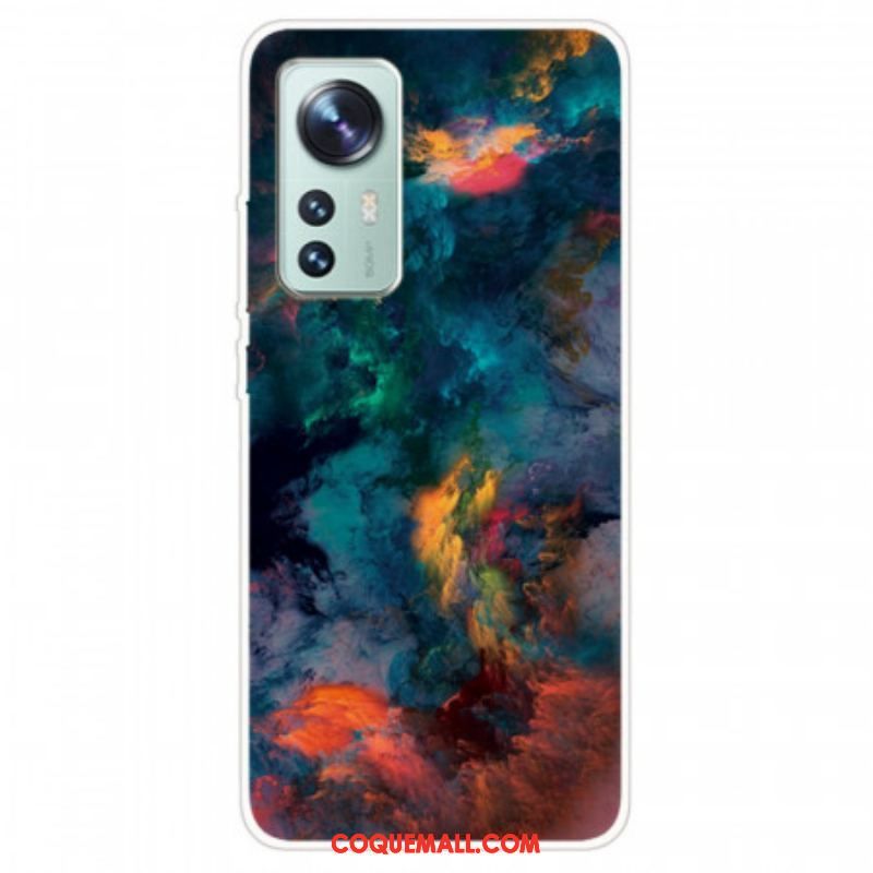 Coque  Xiaomi 12 / 12X  Silicone Nuage Coloré