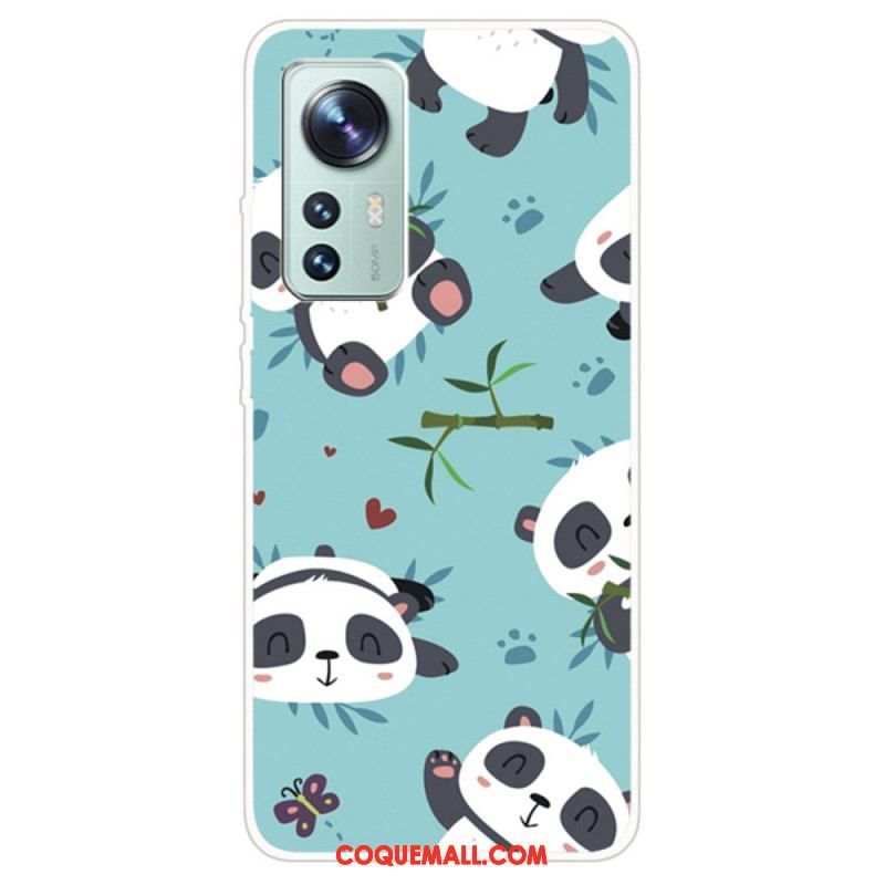 Coque  Xiaomi 12 / 12X  Silicone Tas de Pandas