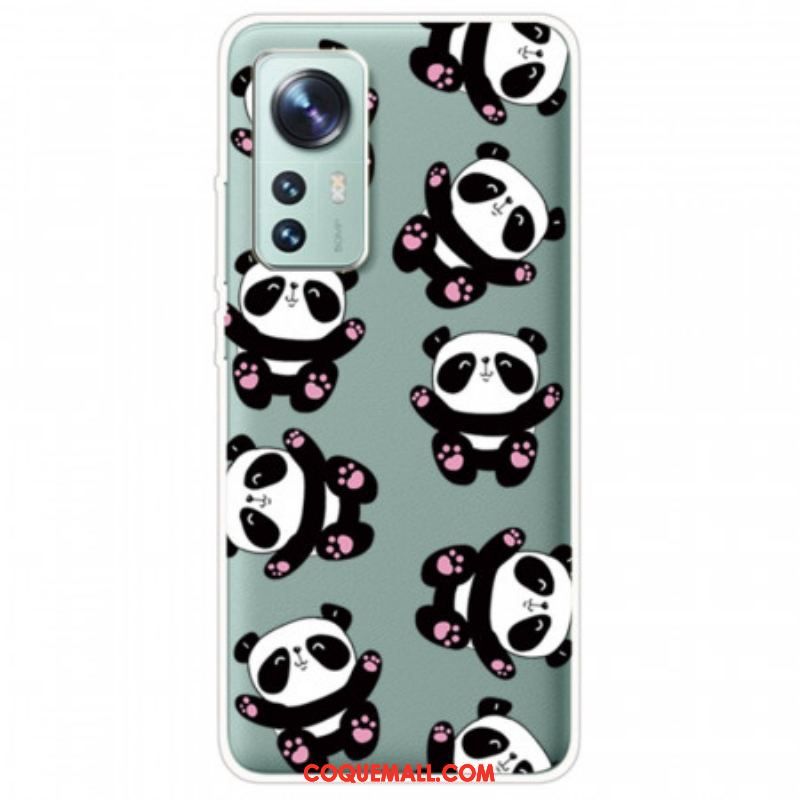 Coque  Xiaomi 12 / 12X  Top Pandas Fun