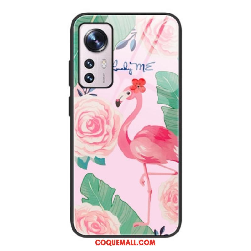 Coque Xiaomi 12 / 12X Verre Trempé Flamant Rose