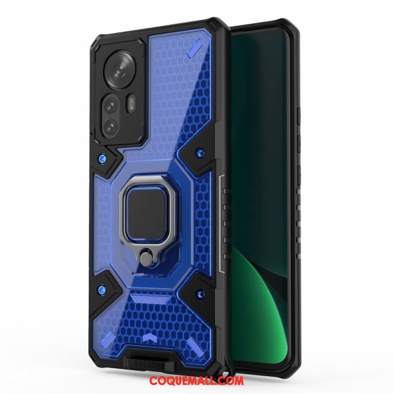 Coque Xiaomi 12 Pro Nid d'Abeille avec Anneau-Support