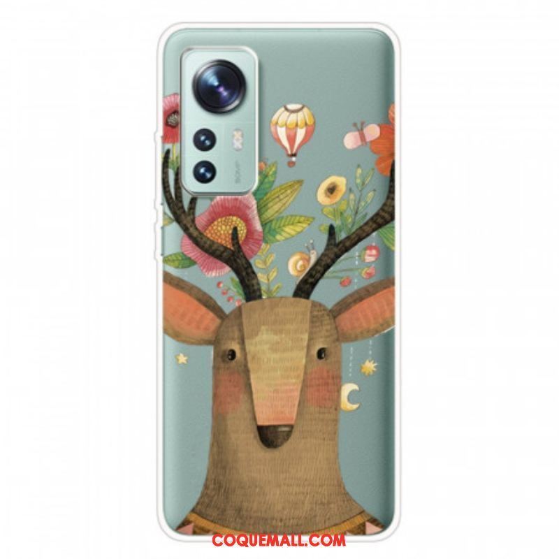 Coque Xiaomi 12 Pro Silicone Cerf Tribal