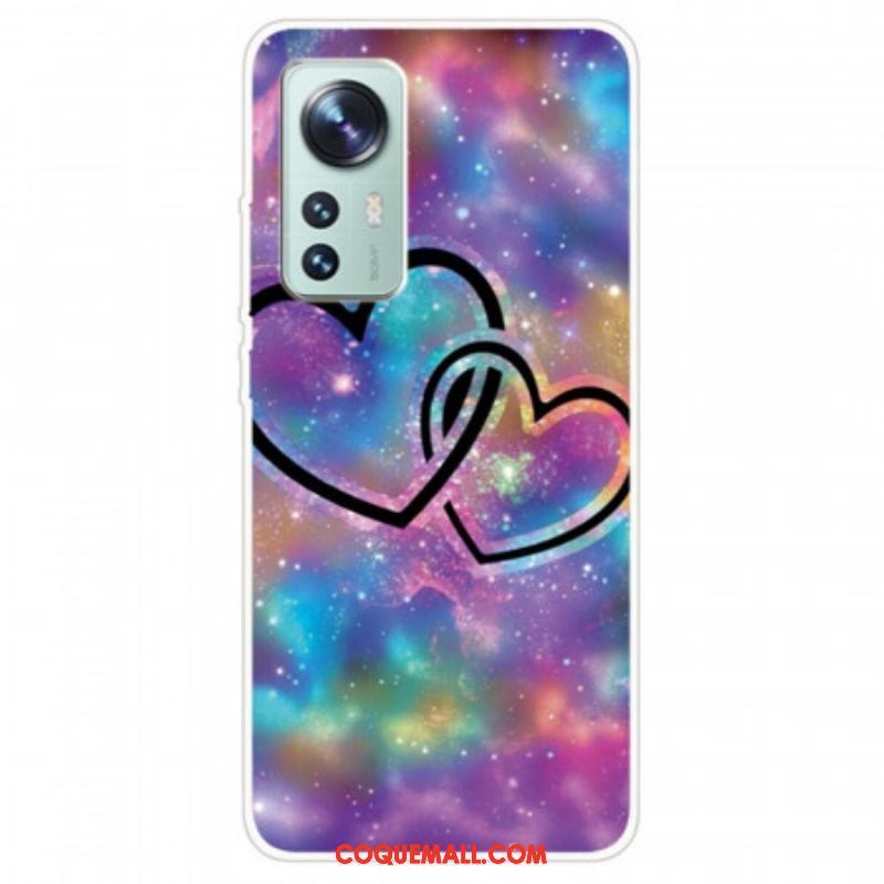 Coque Xiaomi 12 Pro Silicone Coeurs