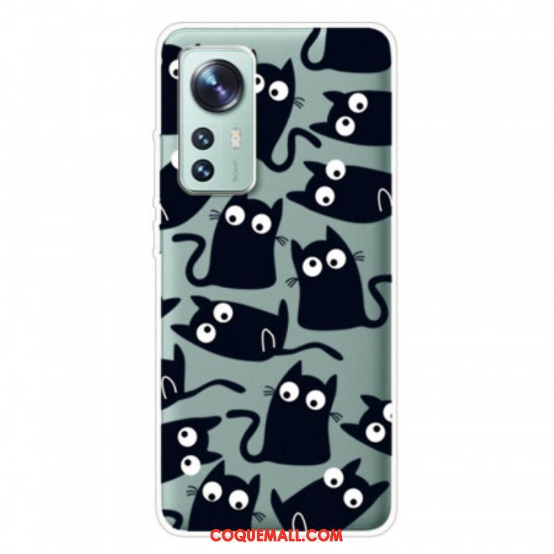 Coque Xiaomi 12 Pro Silicone Petits Chats