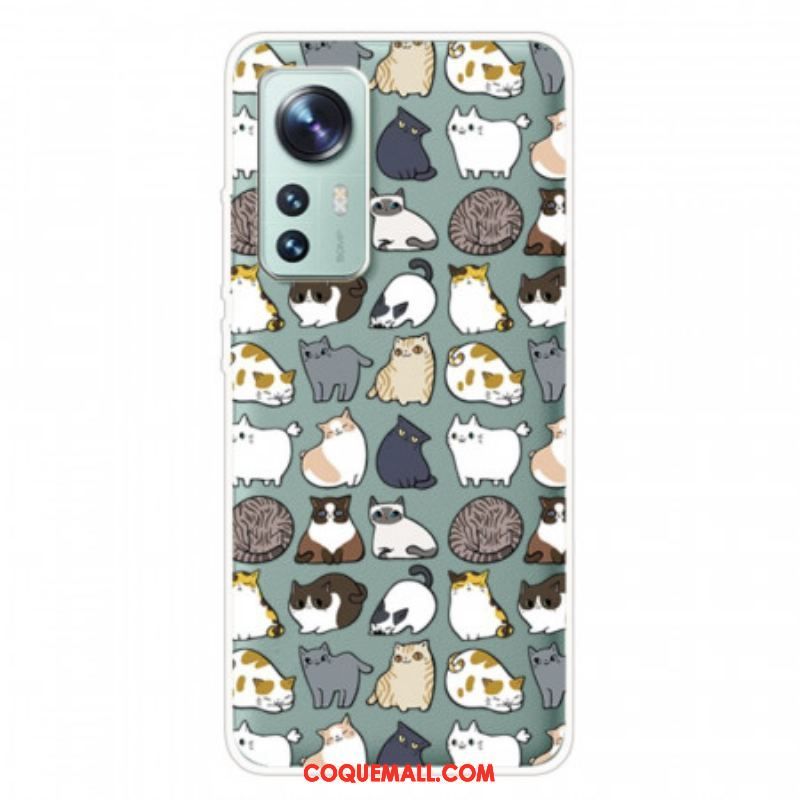 Coque Xiaomi 12 Pro Silicone Que des Chats