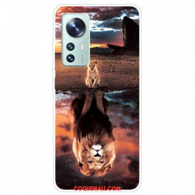 Coque Xiaomi 12 Pro Silicone Rêve de Lionceau