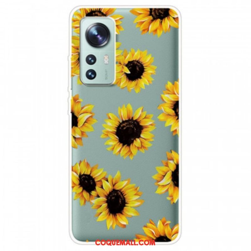 Coque Xiaomi 12 Pro Silicone Tournesols