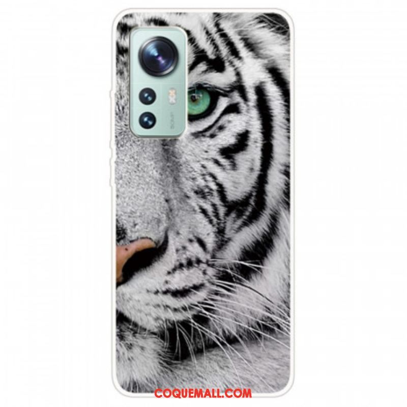 Coque Xiaomi 12 Pro Tigre Blanc