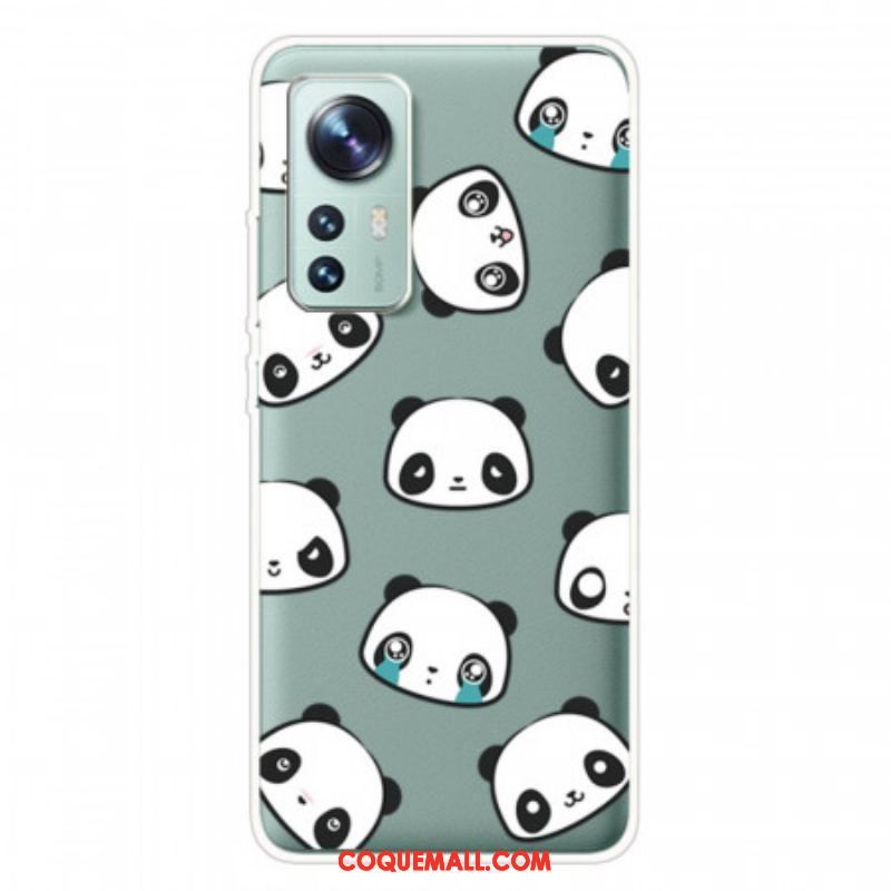 Coque Xiaomi 12 Pro Têtes de Pandas