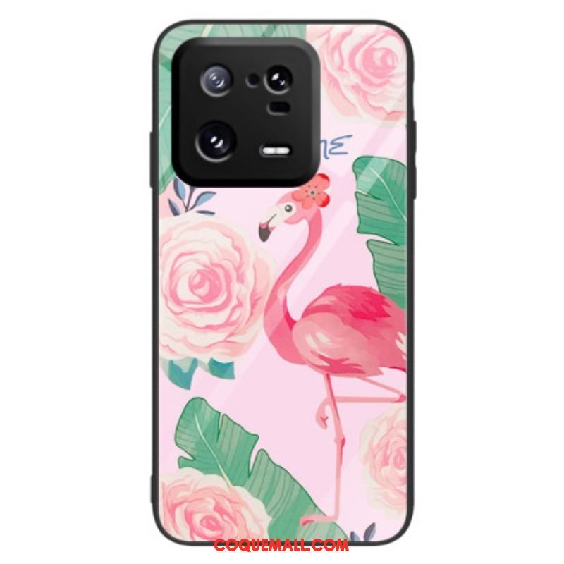 Coque Xiaomi 13 Pro Verre Trempé Flamant Rose