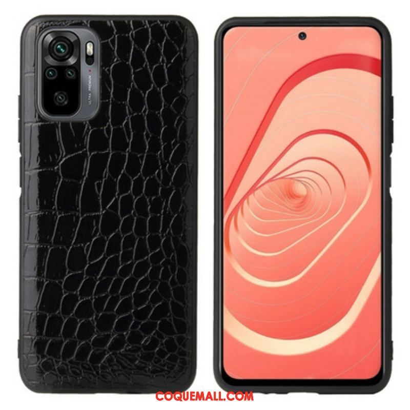 Coque Xiaomi Redmi Note 10/10S/Poco M5s Effet Peau de Crocodile