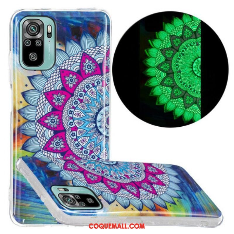 Coque Xiaomi Redmi Note 10/10S/Poco M5s Mandala Coloré Fluorescente