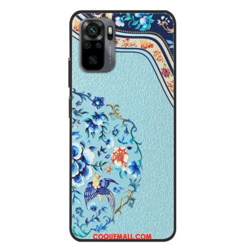 Coque Xiaomi Redmi Note 10/10S/Poco M5s Oiseau et Fleur