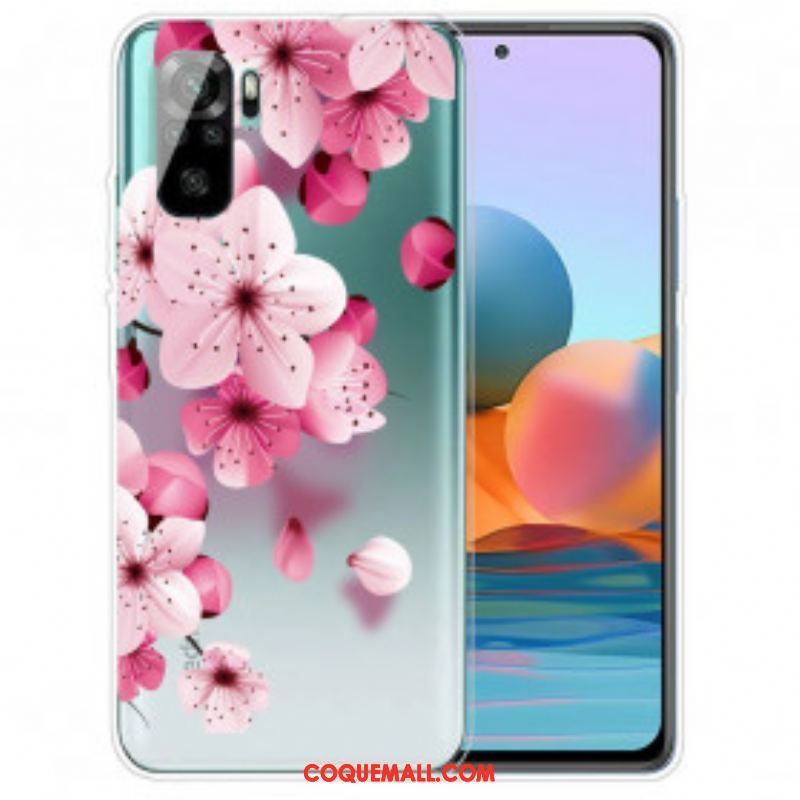 Coque Xiaomi Redmi Note 10/10S/Poco M5s Petites Fleurs Roses