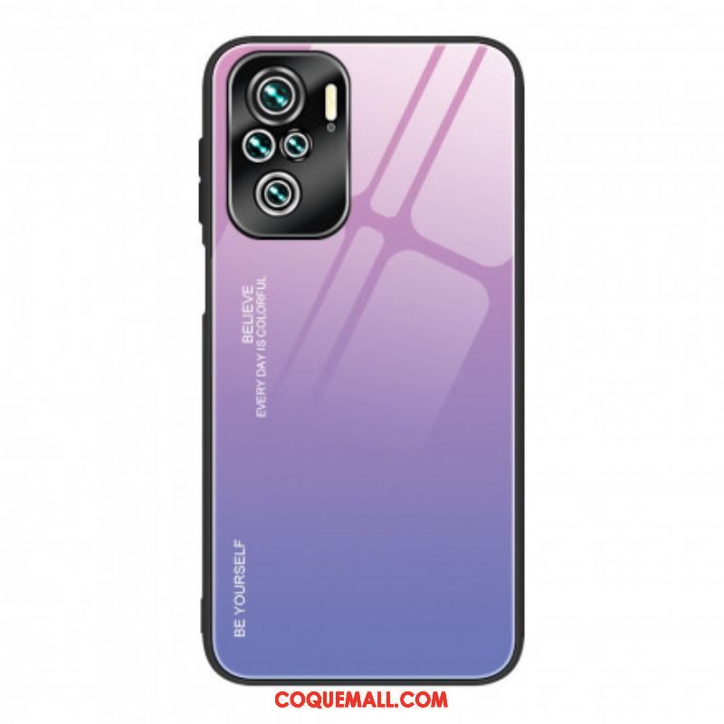 Coque Xiaomi Redmi Note 10/10S/Poco M5s Verre Trempé Be Yourself