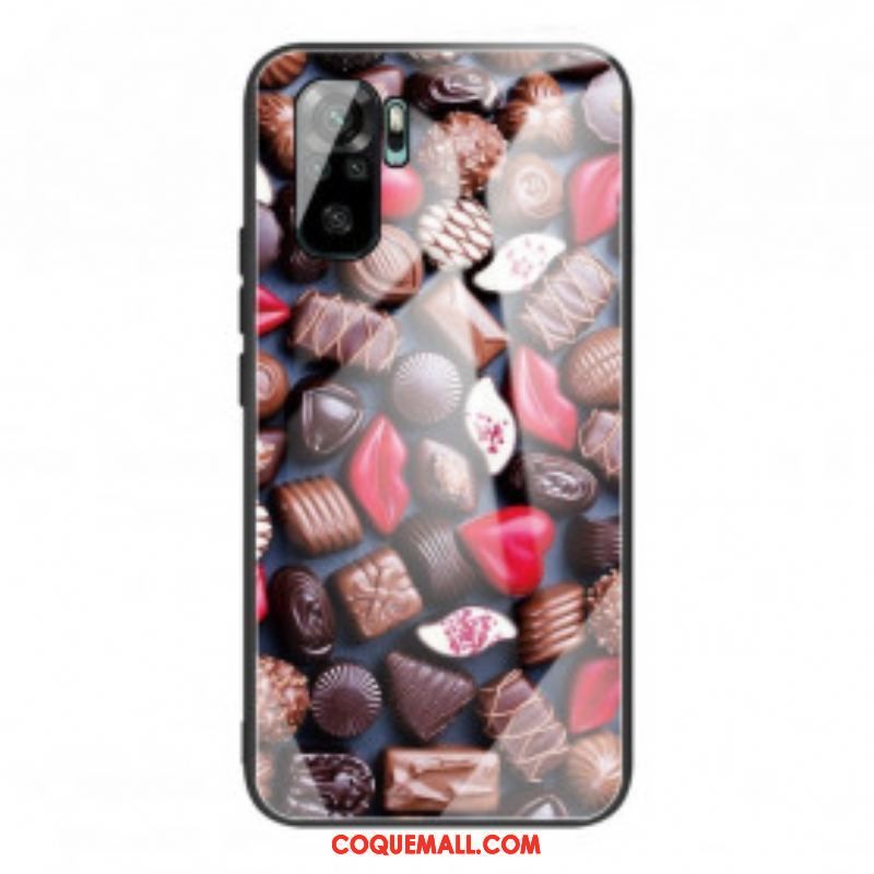 Coque Xiaomi Redmi Note 10/10S/Poco M5s Verre Trempé Chocolat