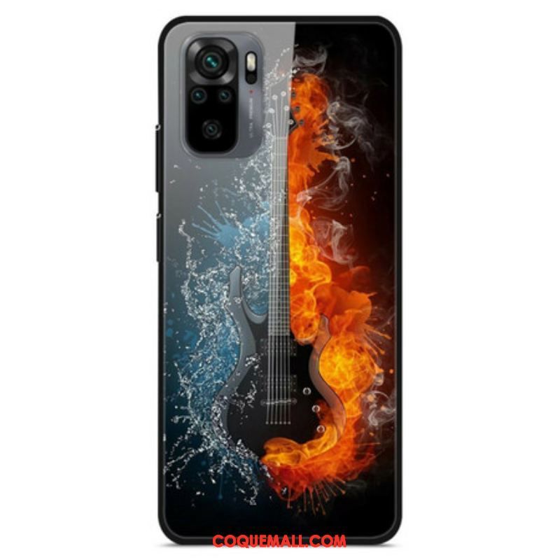 Coque Xiaomi Redmi Note 10/10S/Poco M5s Verre Trempé Guitare