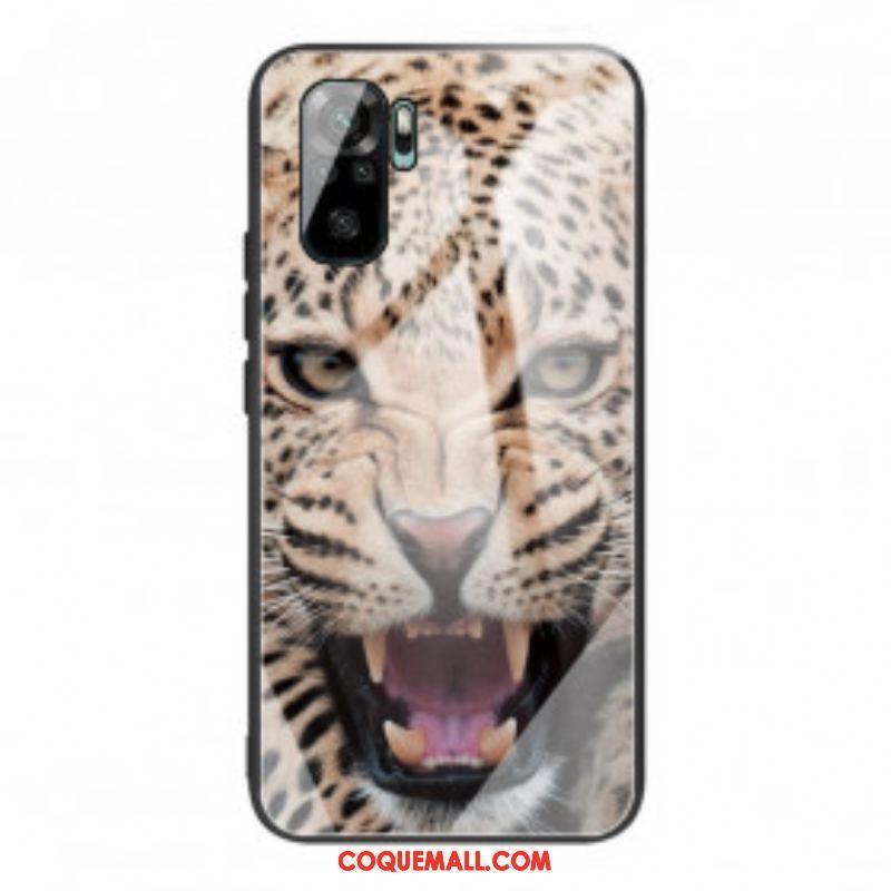 Coque Xiaomi Redmi Note 10/10S/Poco M5s Verre Trempé Léopard