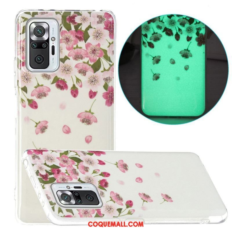 Coque Xiaomi Redmi Note 10 Pro Série Fleurs Fluorescentes