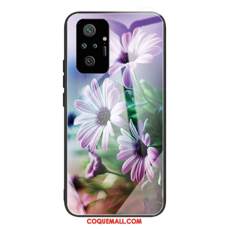 Coque Xiaomi Redmi Note 10 Pro Verre Trempé Fleurs Réalistes