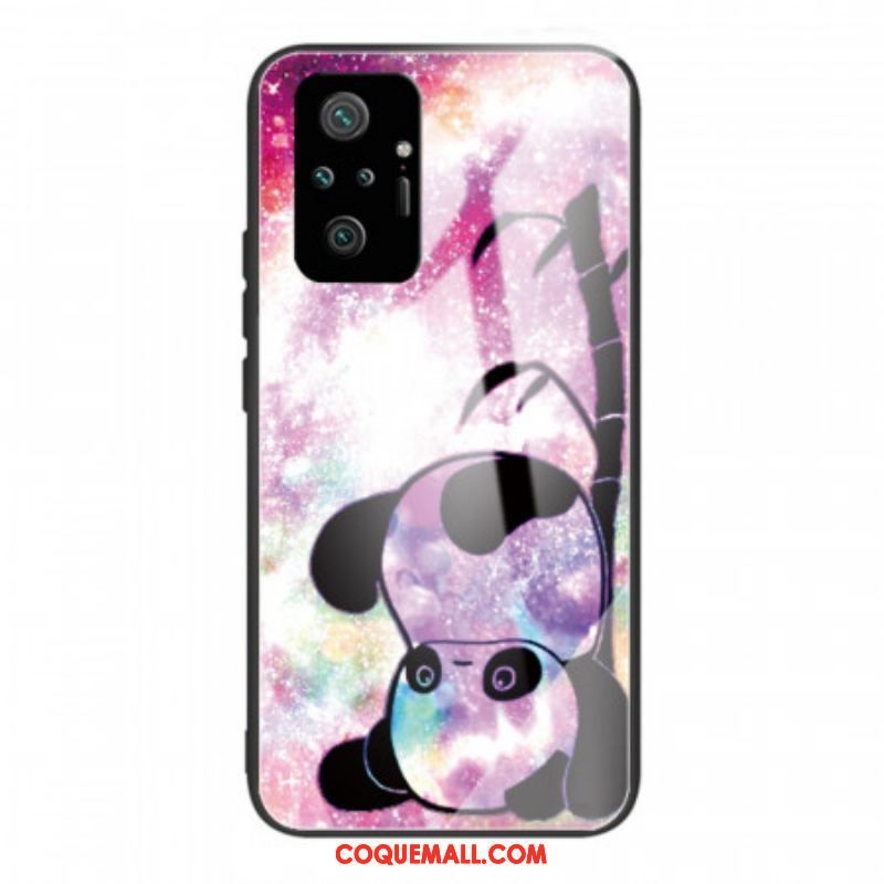 Coque Xiaomi Redmi Note 10 Pro Verre Trempé Panda et Bambou