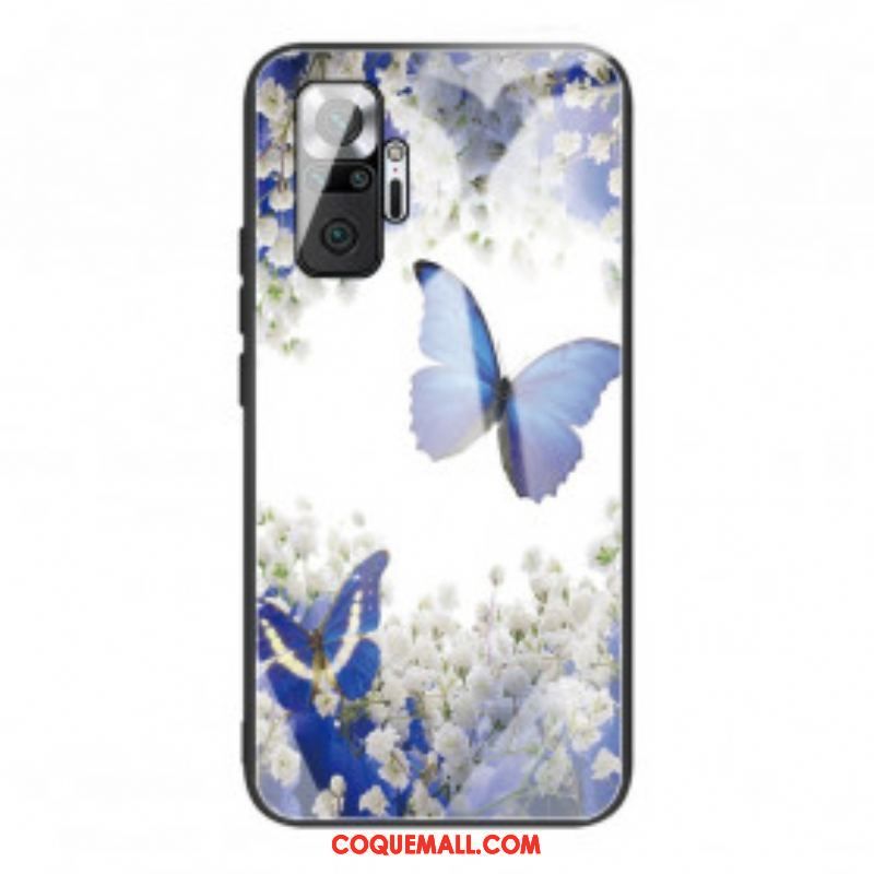 Coque Xiaomi Redmi Note 10 Pro Verre Trempé Papillons Design