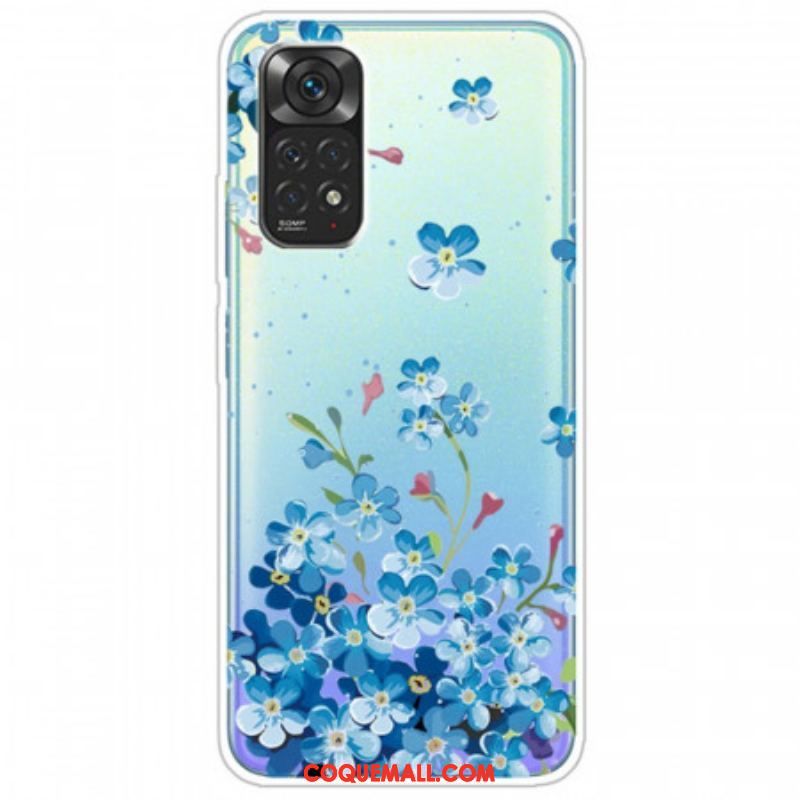 Coque Xiaomi Redmi Note 11 / 11s Bouquet de Fleurs Bleues