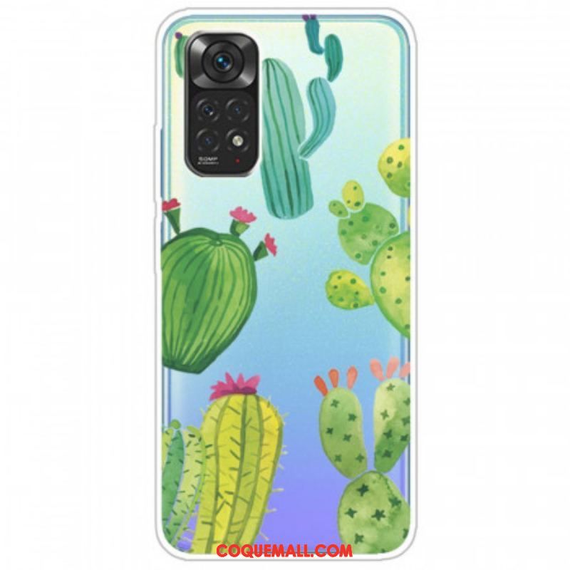 Coque Xiaomi Redmi Note 11 / 11s Cactus Aquarelle