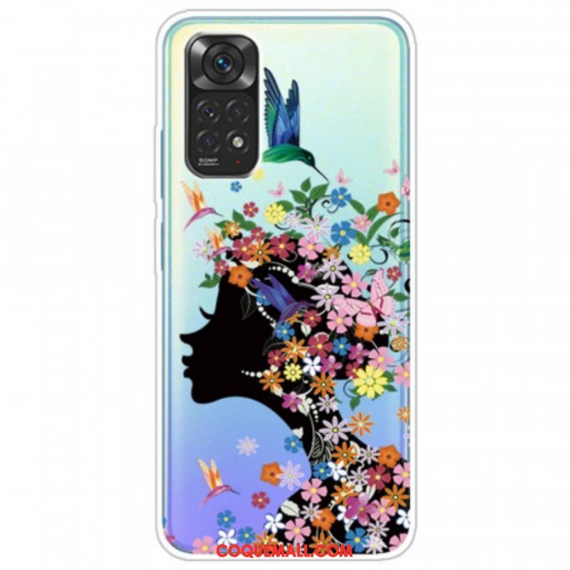 Coque Xiaomi Redmi Note 11 / 11s Jolie Tête Fleurie