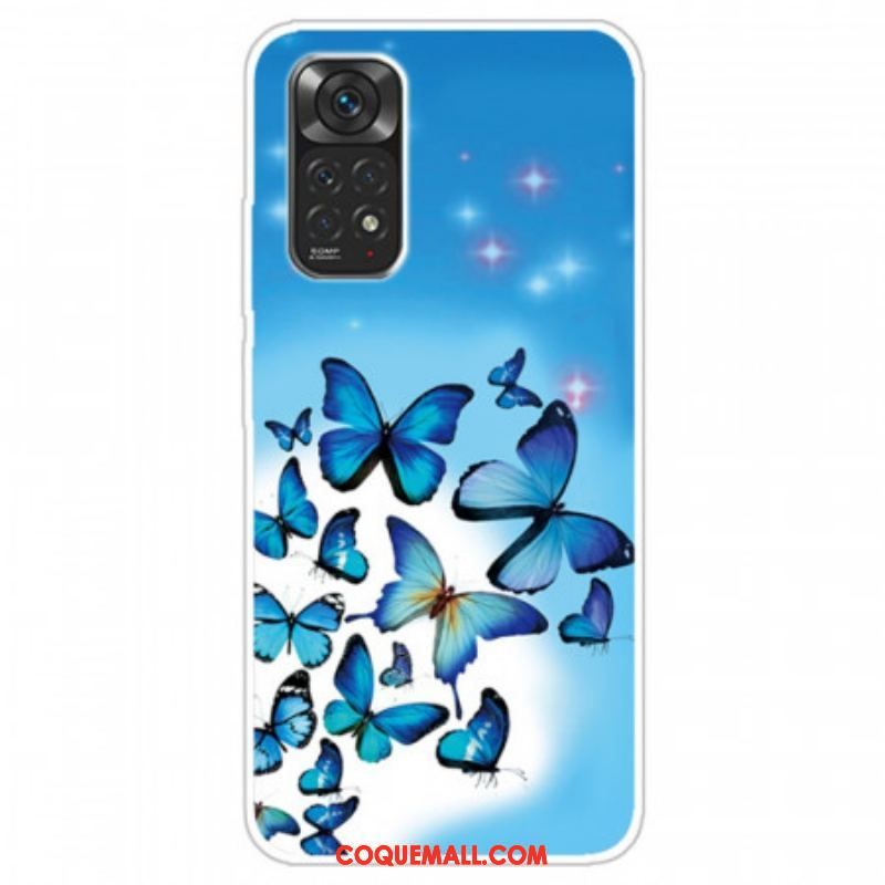 Coque Xiaomi Redmi Note 11 / 11s Papillons Bleus