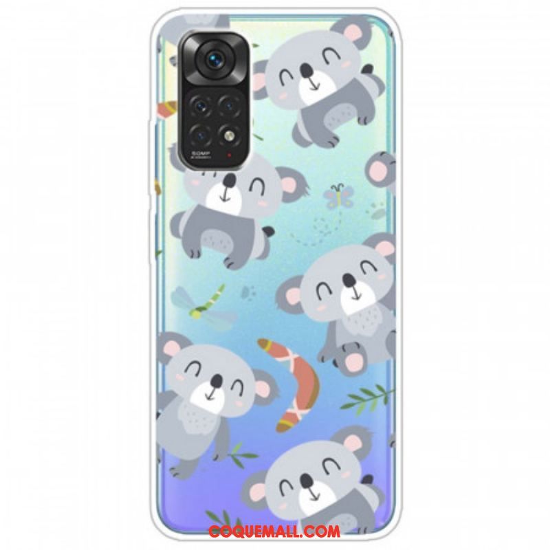 Coque Xiaomi Redmi Note 11 / 11s Petits Pandas Gris