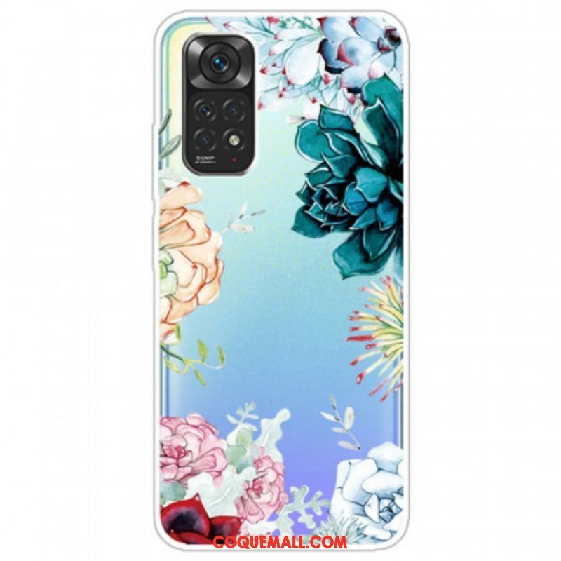 Coque Xiaomi Redmi Note 11 Pro /  Note 11 Pro 5G Fleurs Aquarelle