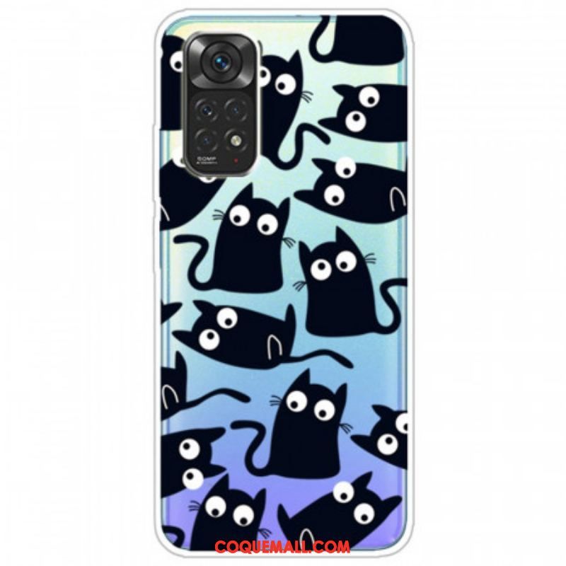 Coque Xiaomi Redmi Note 11 Pro /  Note 11 Pro 5G Multiples Chats Noirs