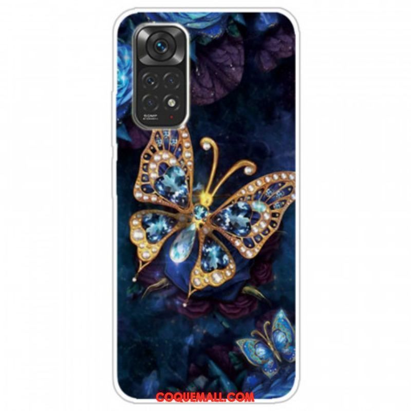 Coque Xiaomi Redmi Note 11 Pro / Note 11 Pro 5G Papillon D'Or