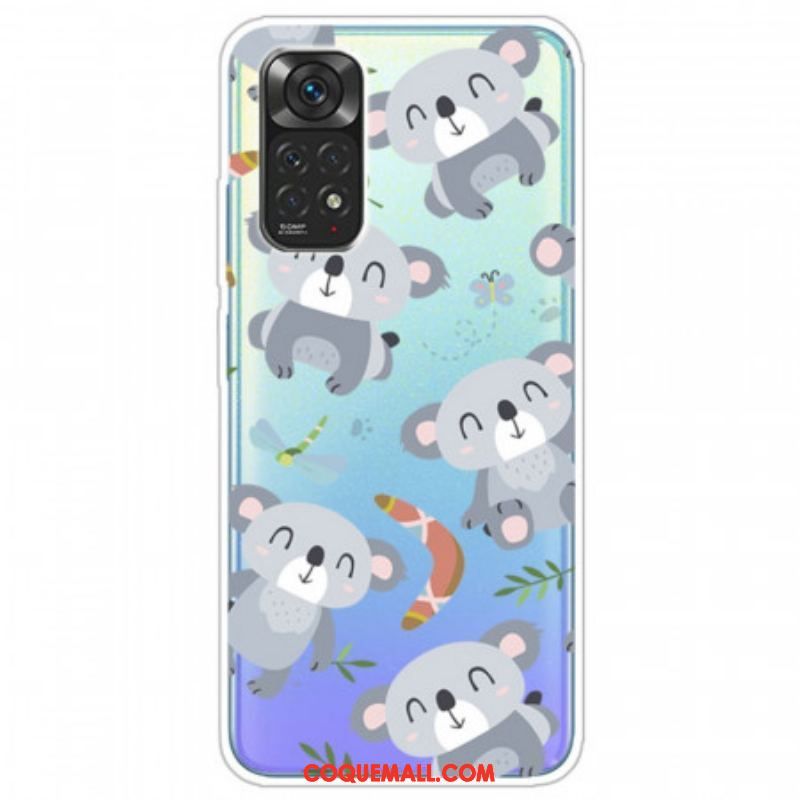 Coque Xiaomi Redmi Note 11 Pro /  Note 11 Pro 5G Petits Koalas Gris