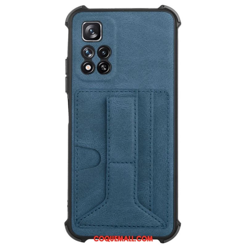 Coque Xiaomi Redmi Note 11 Pro Plus 5G Cuir Support et Porte-Cartes